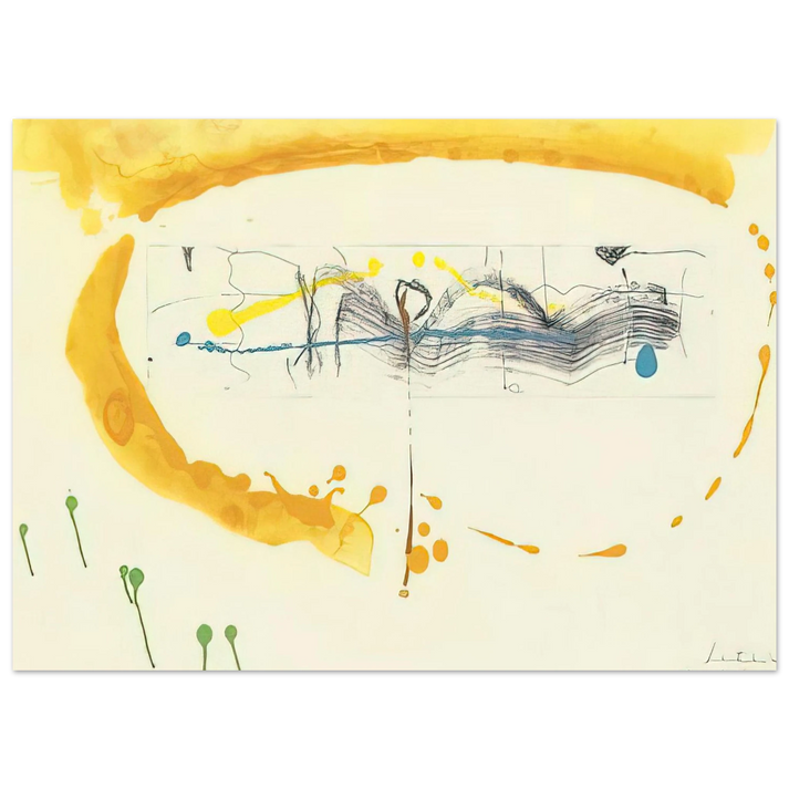 Helen Frankenthaler - Making Music - 2000 Wall art - 15x20 cm / 6x8 inches - Premium Wooden Framed Poster With Fine Art Paper-canvas - Wood frame