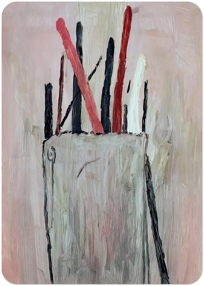BRUSHES 1969 By Philip Guston Pack of 10 Post Cards | Philip Guston Post Cards | A6 (10.5 x 14.8 cm) - 4.1 x 5.8 inches