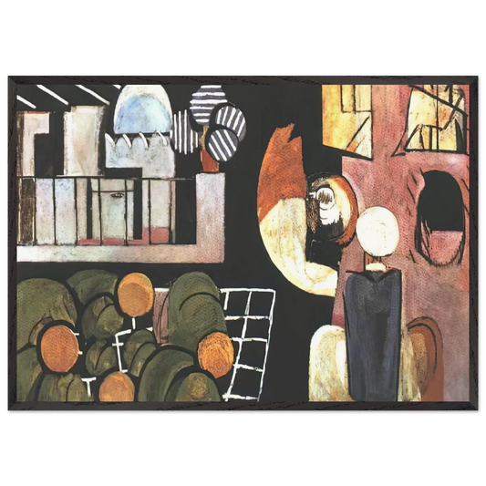 THE MORACCANS 1916 - Henri Matisse 70x100 cm / 28x40 inches Framed Art Print – Black Wooden Frame