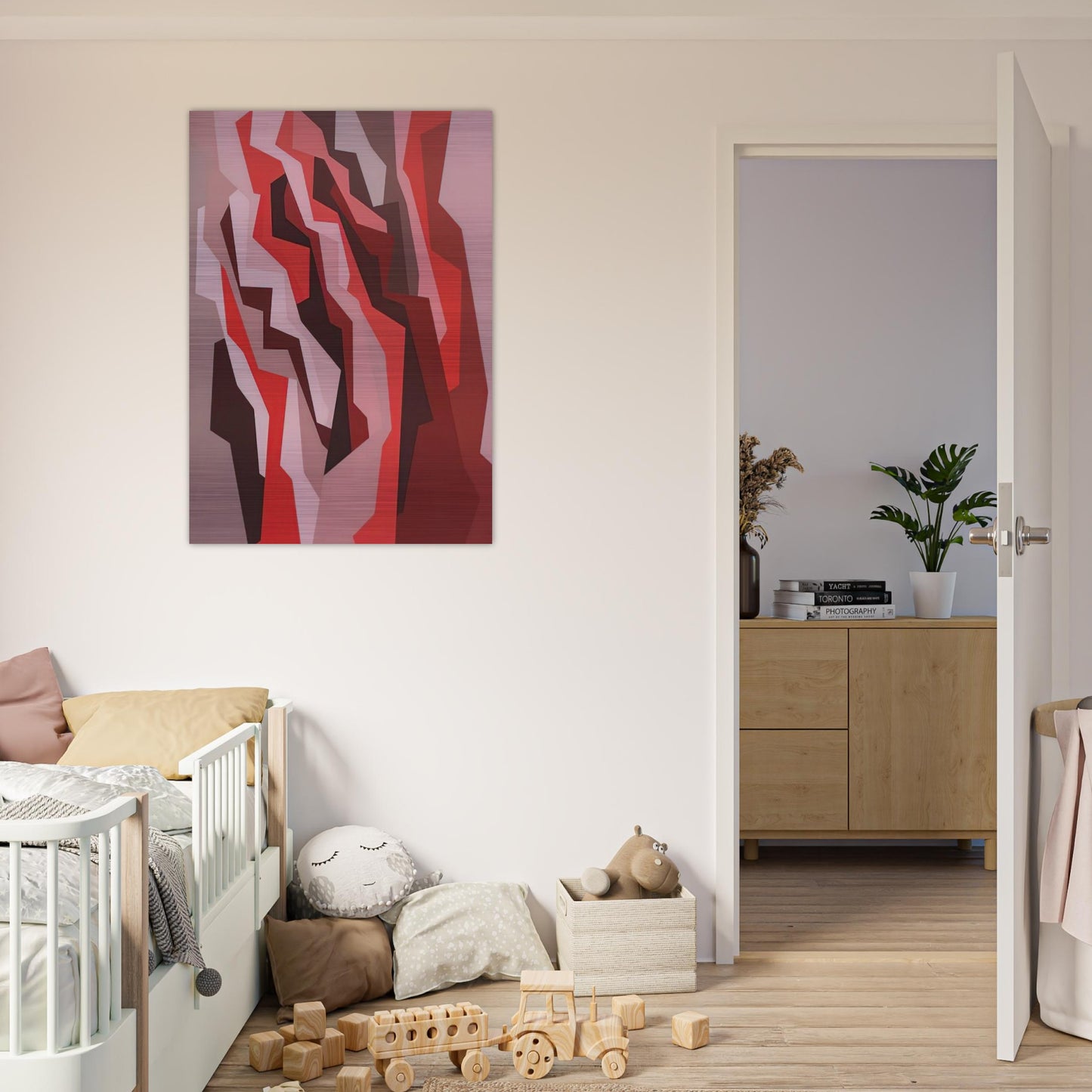 Orange, Red, Umber - 1958 - Karl Benjamin Brushed Aluminum Print - 70x100 cm / 28x40 inches | Karl Benjamin Aluminum Print | Karl Benjamin Prints
