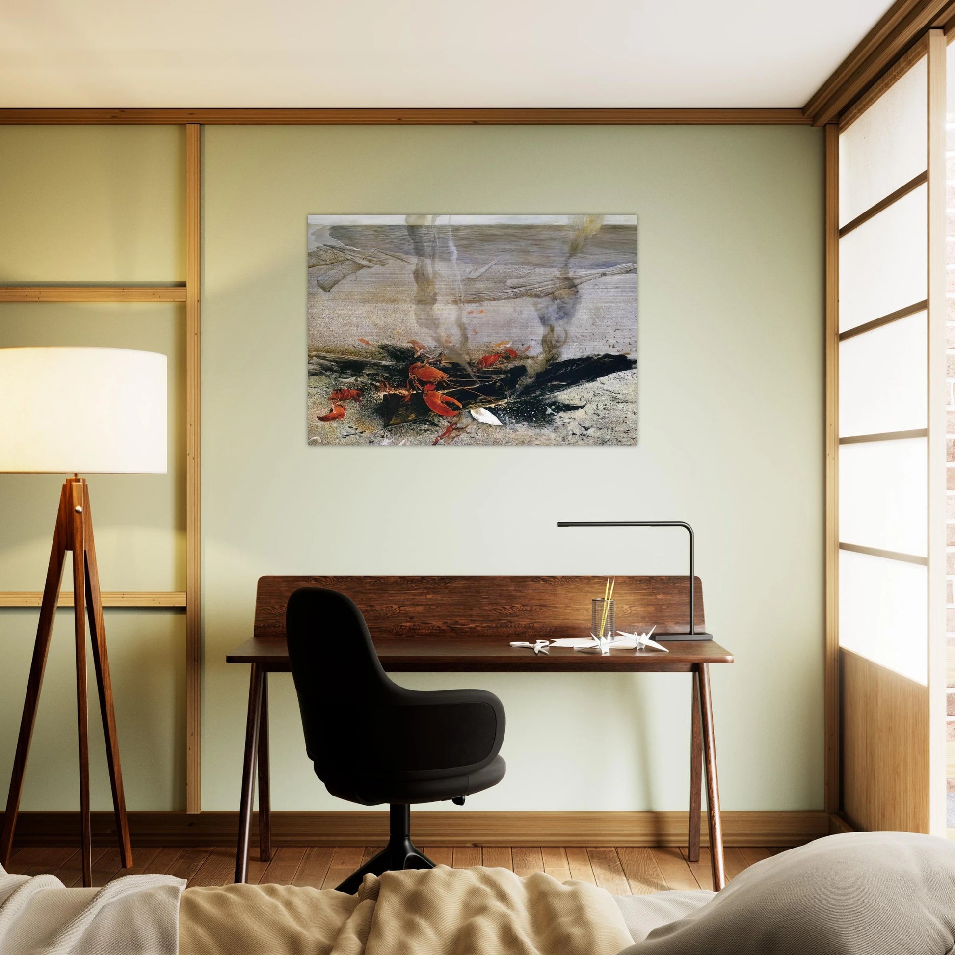 EMBERS 2000 - Andrew Wyeth Brushed Aluminum Print - 70x100 cm / 28x40 inches | Andrew Wyeth Aluminum Print | Andrew Wyeth Prints