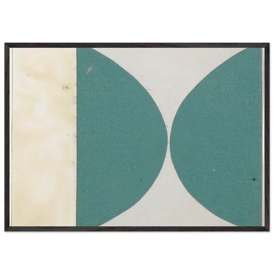 Green Curves from the series Line Form Color - Ellsworth Kelly 70x100 cm / 28x40 inches Framed Art Print – Black Wooden Frame