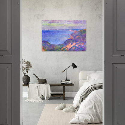 Cliff near Dieppe 2 - claude monet Brushed Aluminum Print - 70x100 cm / 28x40 inches | claude monet Aluminum Print | claude monet Prints