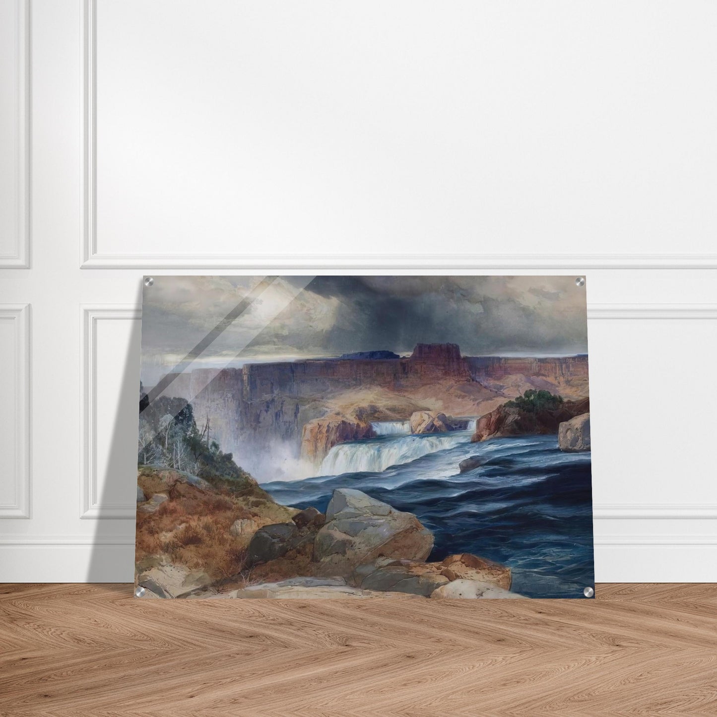 Shoshone Falls, Snake River, Idaho - Thomas Moran Acrylic Print - 70x100 cm / 28x40″ inches | Thomas Moran Wall Art | Thomas Moran Prints