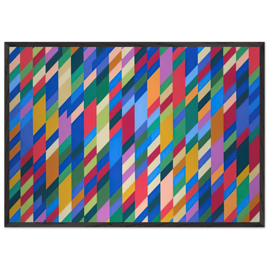 NATARAJA 1993 - Bridget Riley 70x100 cm / 28x40 inches Framed Art Print – Black Wooden Frame