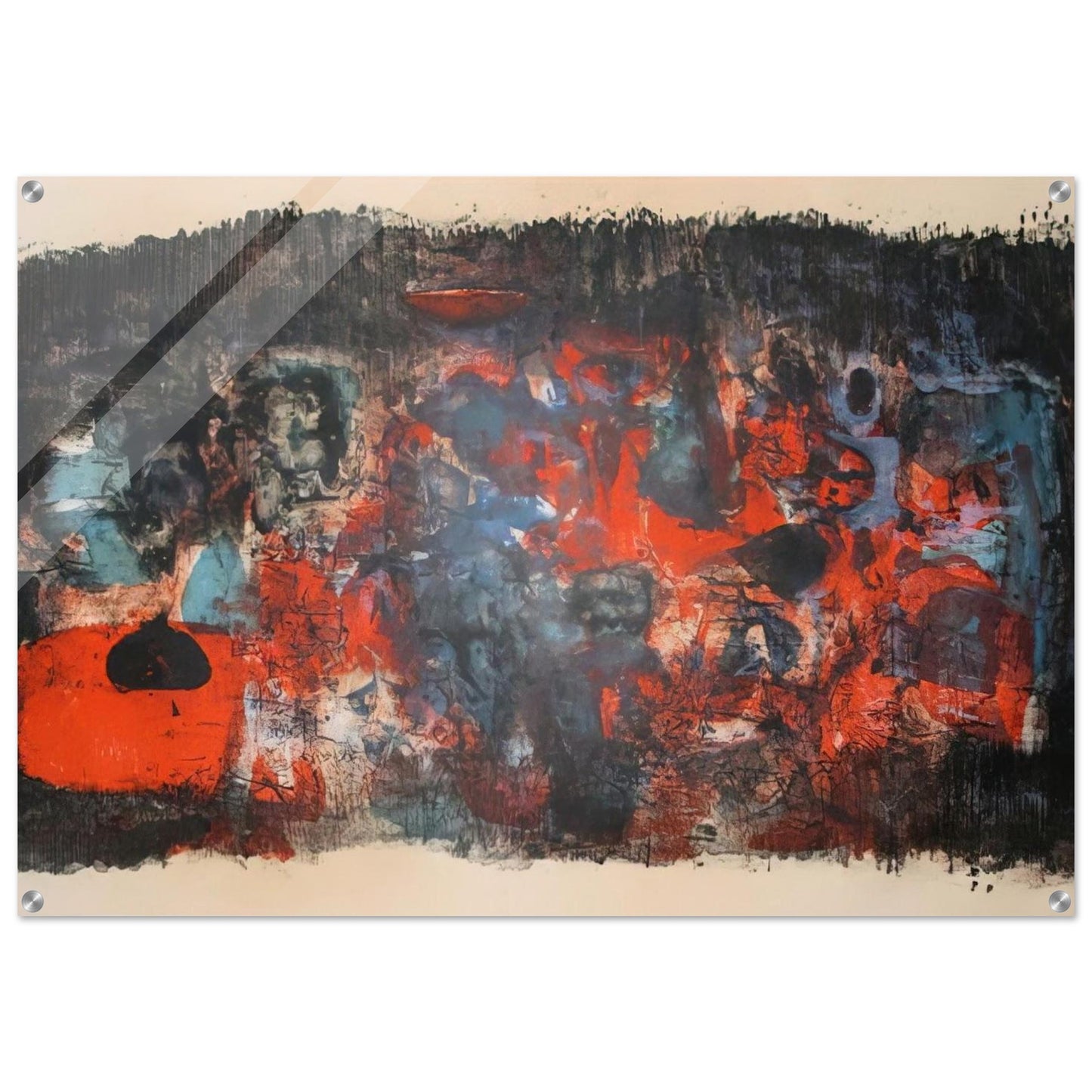 UNTITLED 1956 - Zao Wou-Ki Acrylic Print - 70x100 cm / 28x40″ inches | Zao Wou-Ki Wall Art | Zao Wou-Ki Prints
