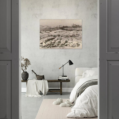 Enclosed Field - Vincent van Gogh Brushed Aluminum Print - 70x100 cm / 28x40 inches | Vincent van Gogh Aluminum Print | Vincent van Gogh Prints