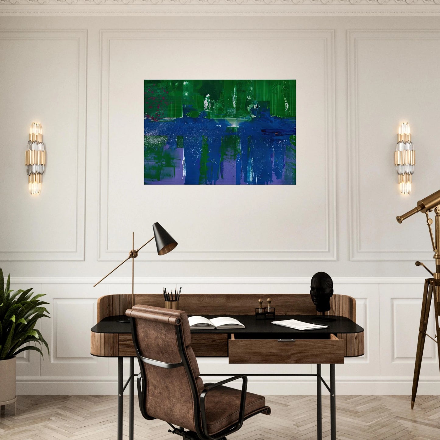 Grotto, 1990- - Helen Frankenthaler Brushed Aluminum Print - 70x100 cm / 28x40 inches | Helen Frankenthaler Aluminum Print | Helen Frankenthaler Prints