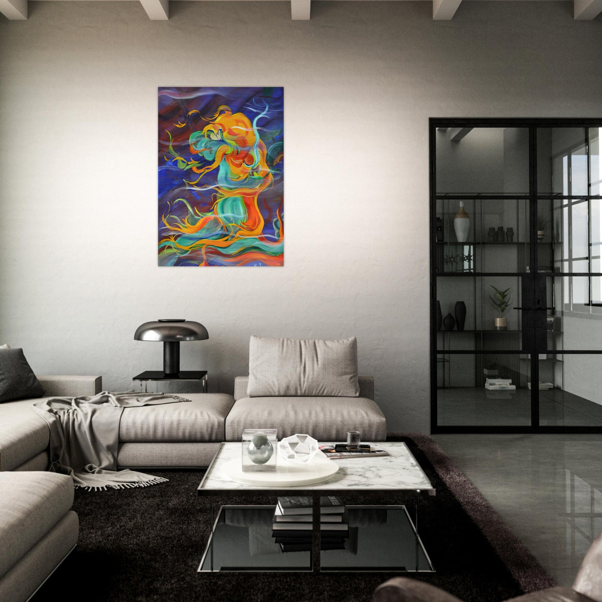 Wind - 1963 - Konrad Zuse Brushed Aluminum Print - 70x100 cm / 28x40 inches | Konrad Zuse Aluminum Print | Konrad Zuse Prints