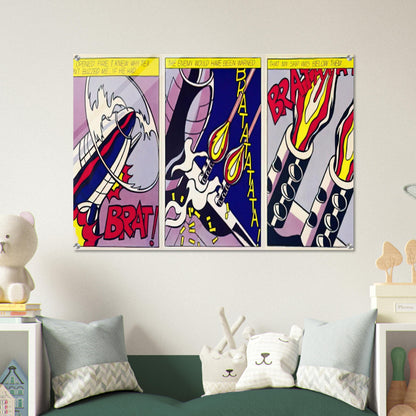 AS I OPENED FIRE 1964 - Roy Lichtenstein Acrylic Print - 70x100 cm / 28x40″ inches | Roy Lichtenstein Wall Art | Roy Lichtenstein Prints