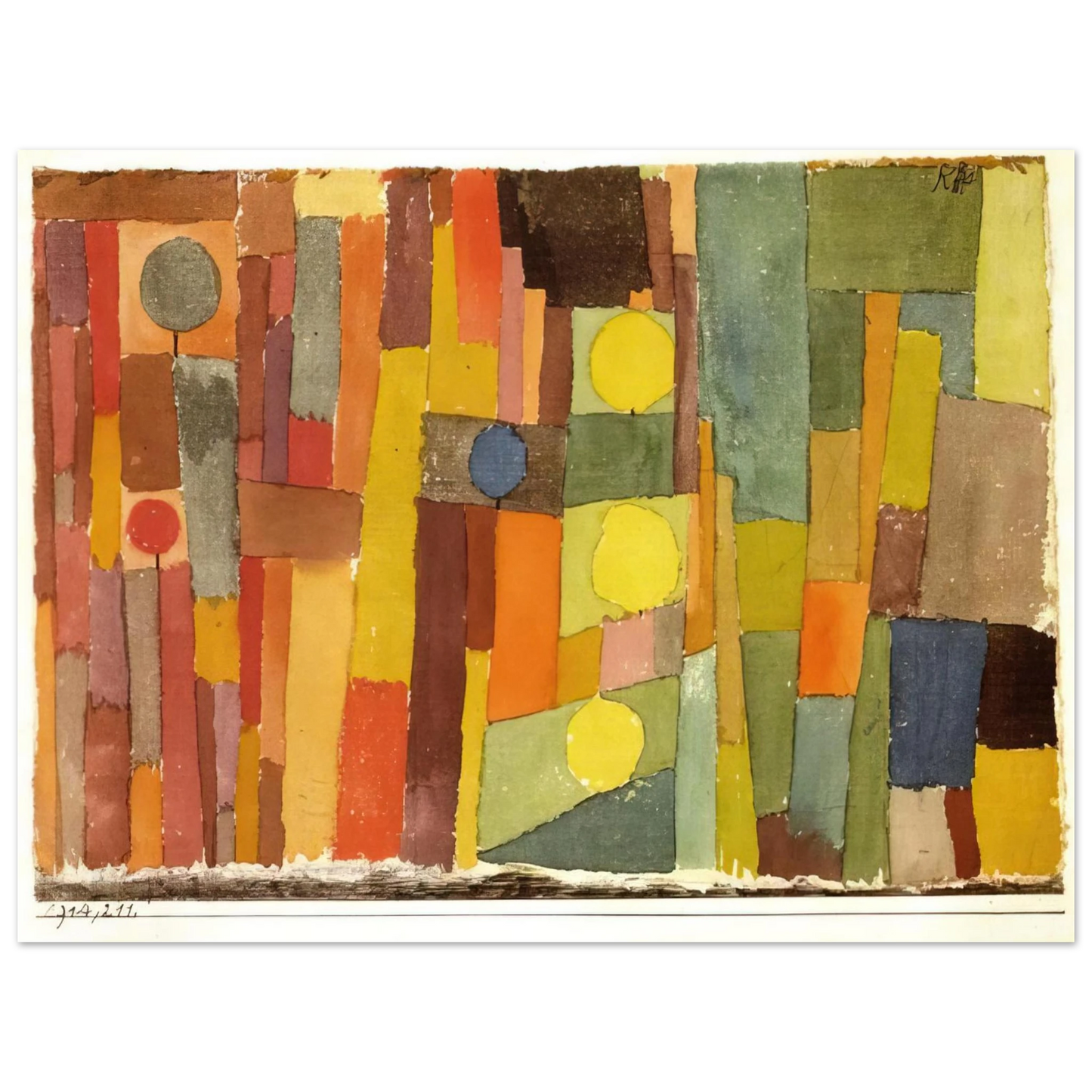 Paul Klee - IN THE STYLE OF KAIROUAN 1914  75x100 cm / 30x40inches Fine Art Poster