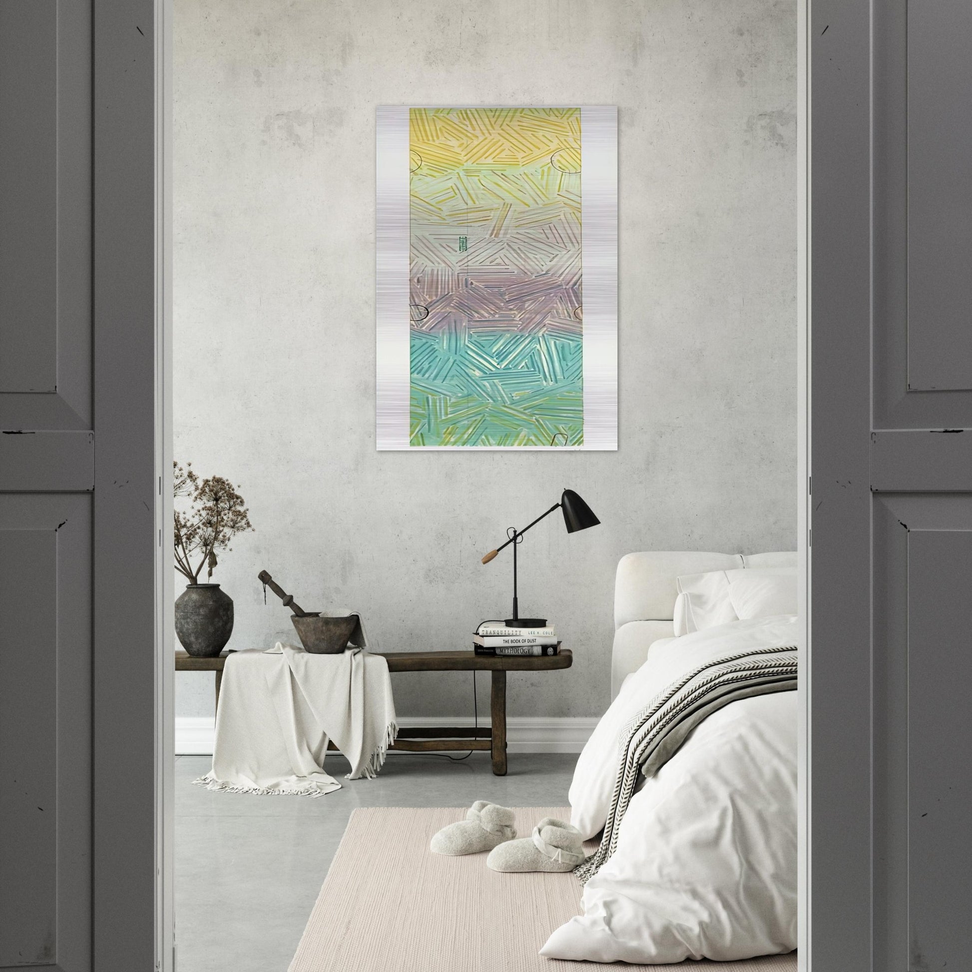 USUYUKI ULAE 211 - Jasper Johns Brushed Aluminum Print - 70x100 cm / 28x40 inches | Jasper Johns Aluminum Print | Jasper Johns Prints