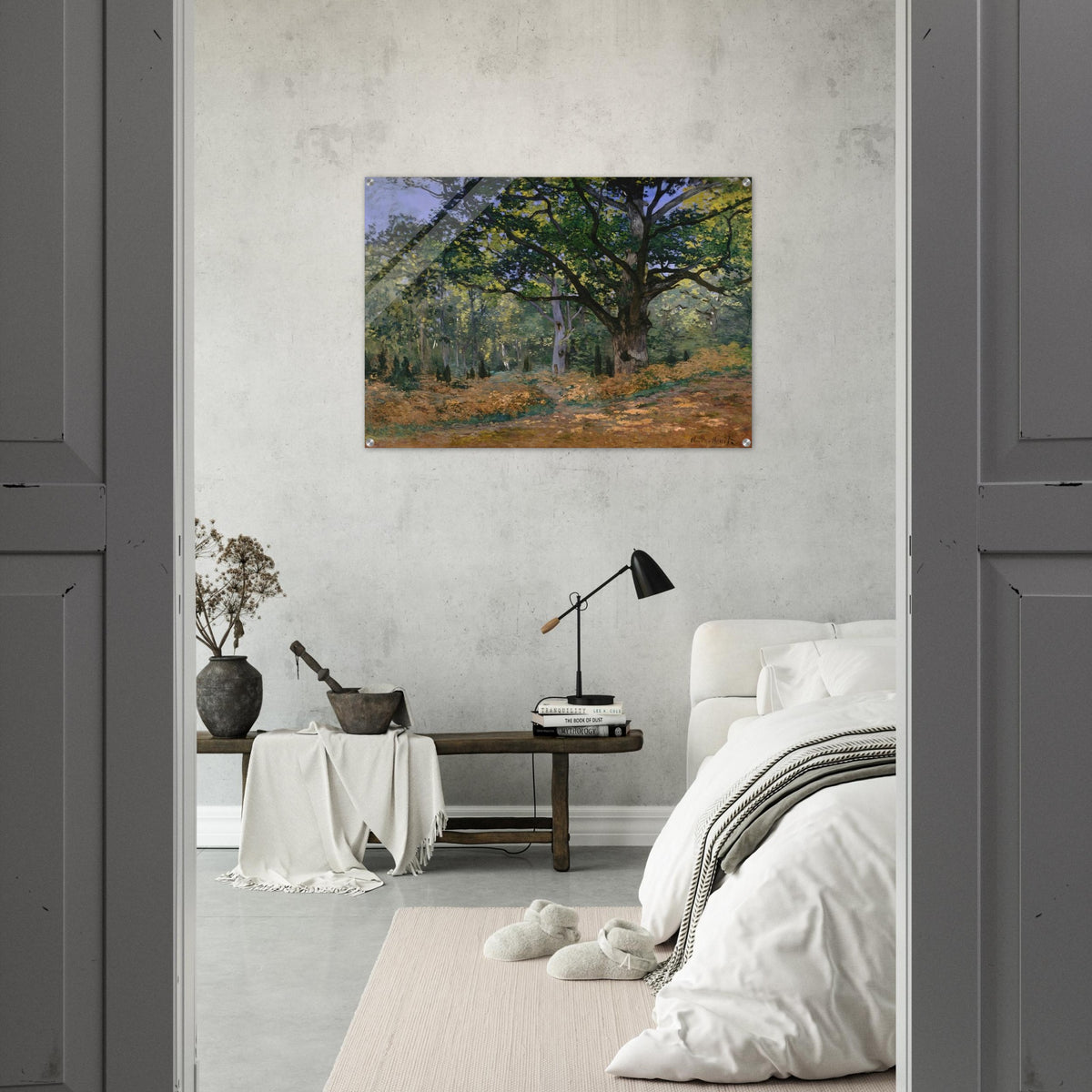 The Bodmer Oak, Fontainebleau - claude monet Acrylic Print - 70x100 cm / 28x40″ inches