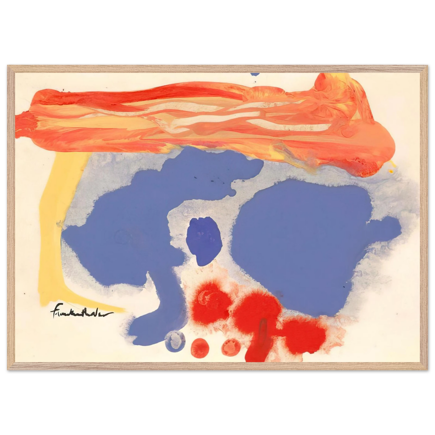 Helen Frankenthaler - Summerscene, Provincetown - 1961 Wall art - 70x100 cm / 28x40 inches - Fine Art Poster-canvas - -