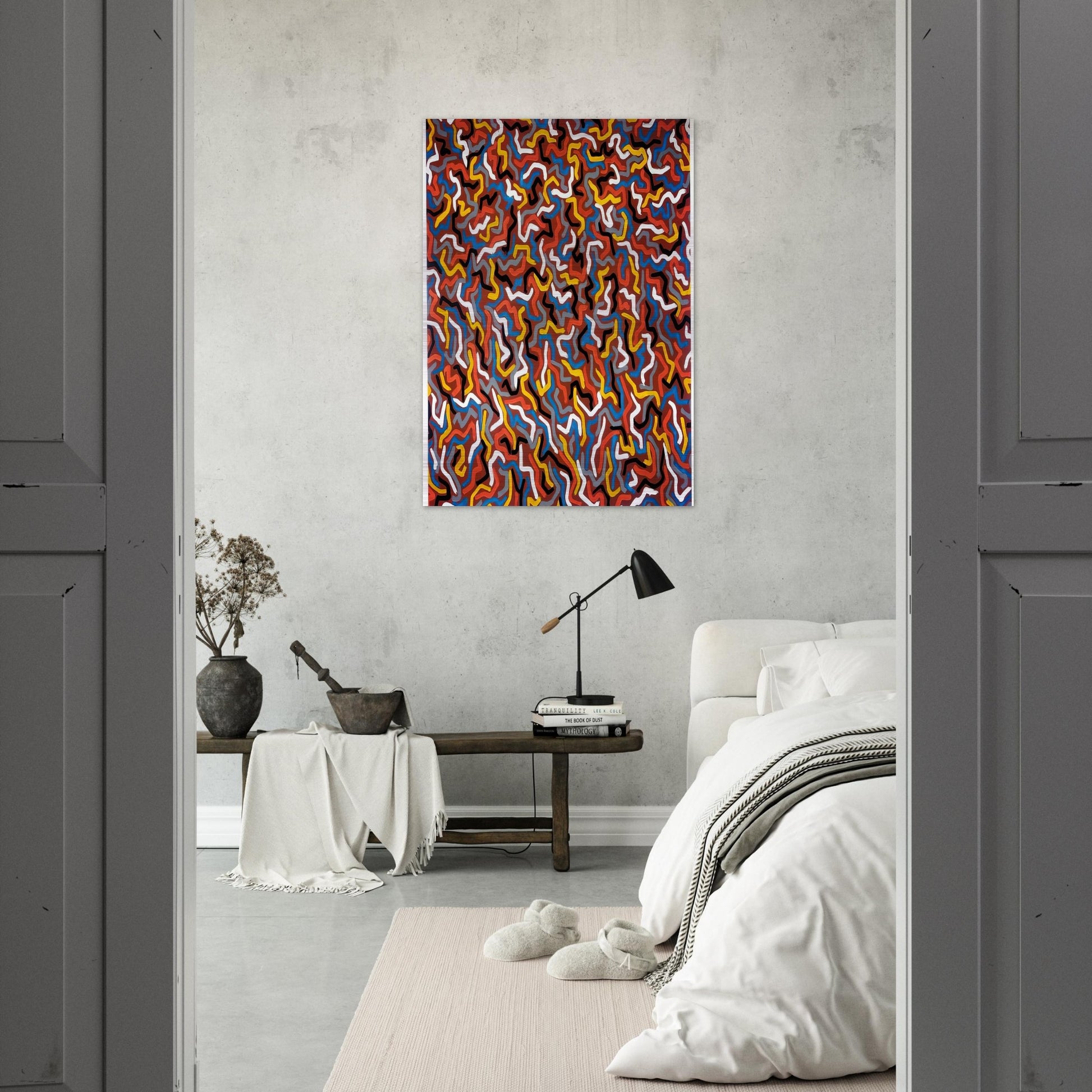 Squiggles - Sol LeWitt Brushed Aluminum Print - 70x100 cm / 28x40 inches | Sol LeWitt Aluminum Print | Sol LeWitt Prints