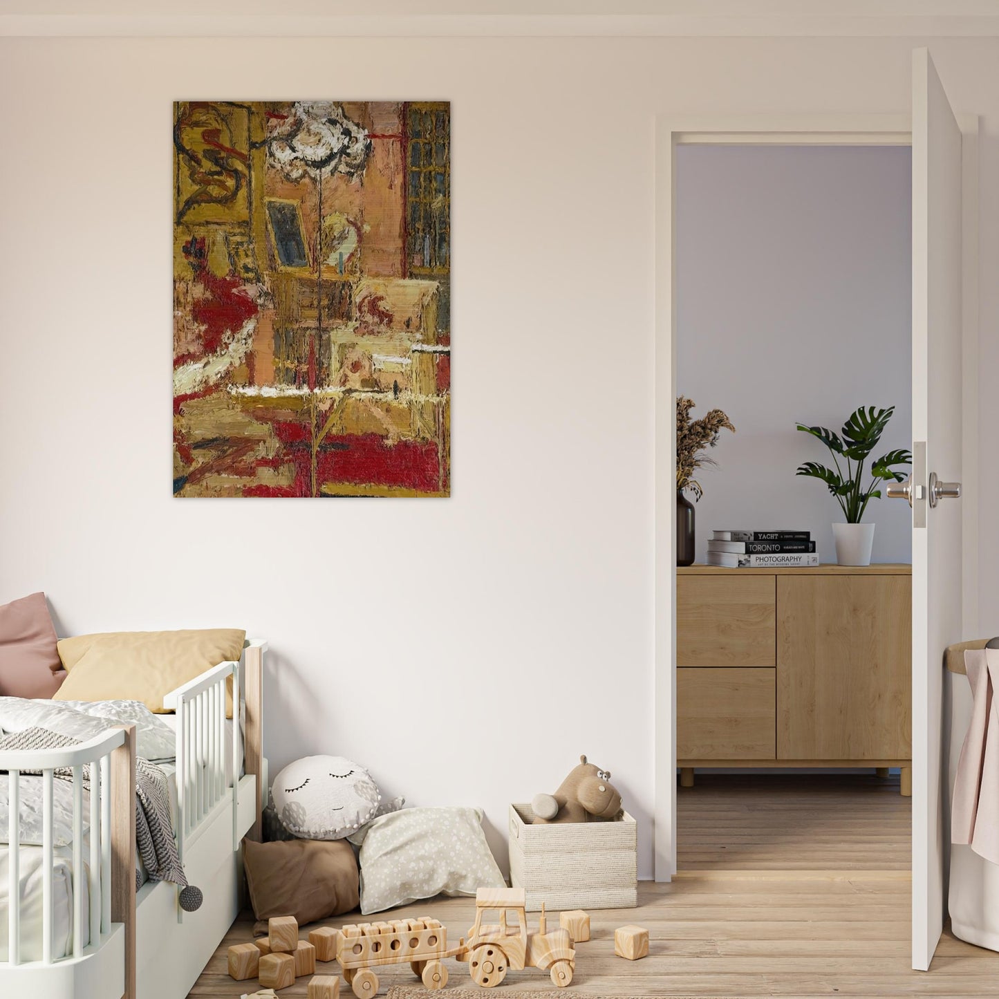 THE SITTING ROOM - Frank Auerbach Brushed Aluminum Print - 70x100 cm / 28x40 inches | Frank Auerbach Aluminum Print | Frank Auerbach Prints