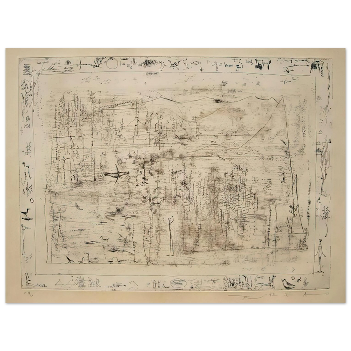 Zao Wou-Ki - FLORA AND FAUNA 1951  75x100 cm / 30x40inches Fine Art Poster