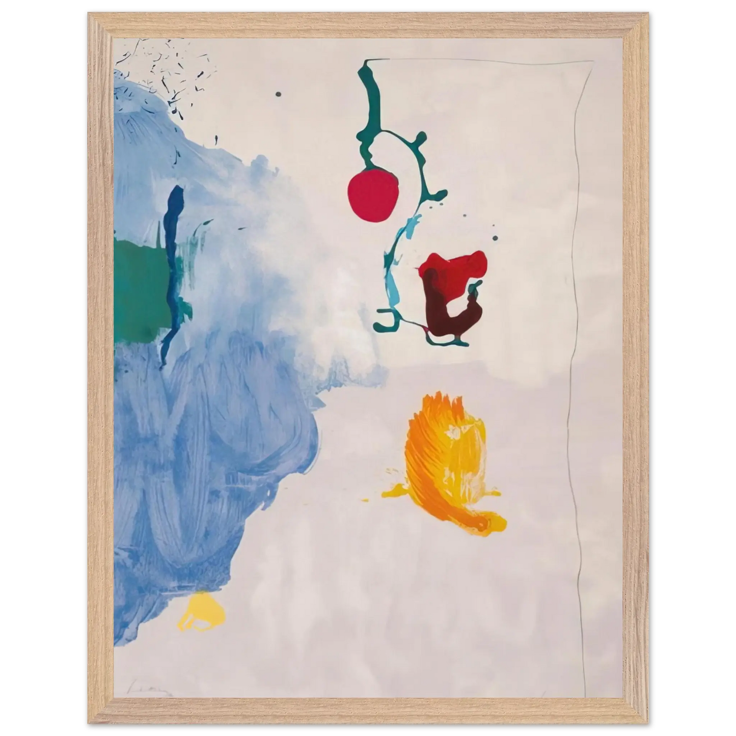 Helen Frankenthaler - Eve - 1995 Wall art - A2 (42 x 59.4  cm) - Premium Wooden Framed Poster With Fine Art Paper - White frame