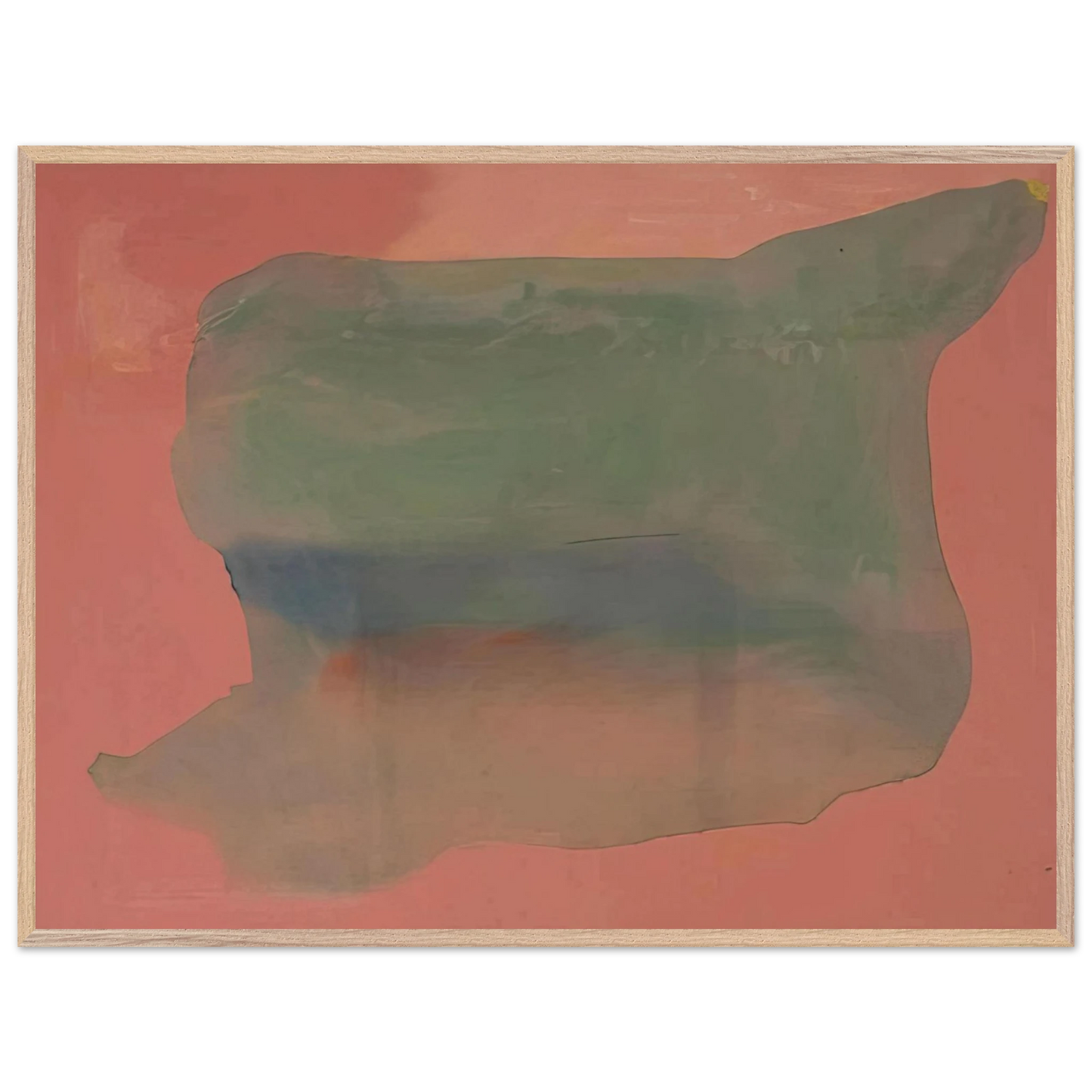 Helen Frankenthaler - Yearning - 1973 Wall art - 20x25 cm / 8x10 inches - Premium Wooden Framed Poster With Fine Art Paper-canvas - Black frame