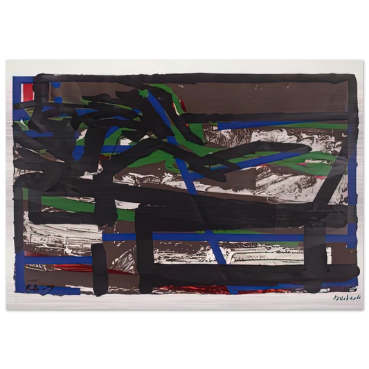RECLINING FIGURE II - Frank Auerbach Brushed Aluminum Print - 70x100 cm / 28x40 inches | Frank Auerbach Aluminum Print | Frank Auerbach Prints