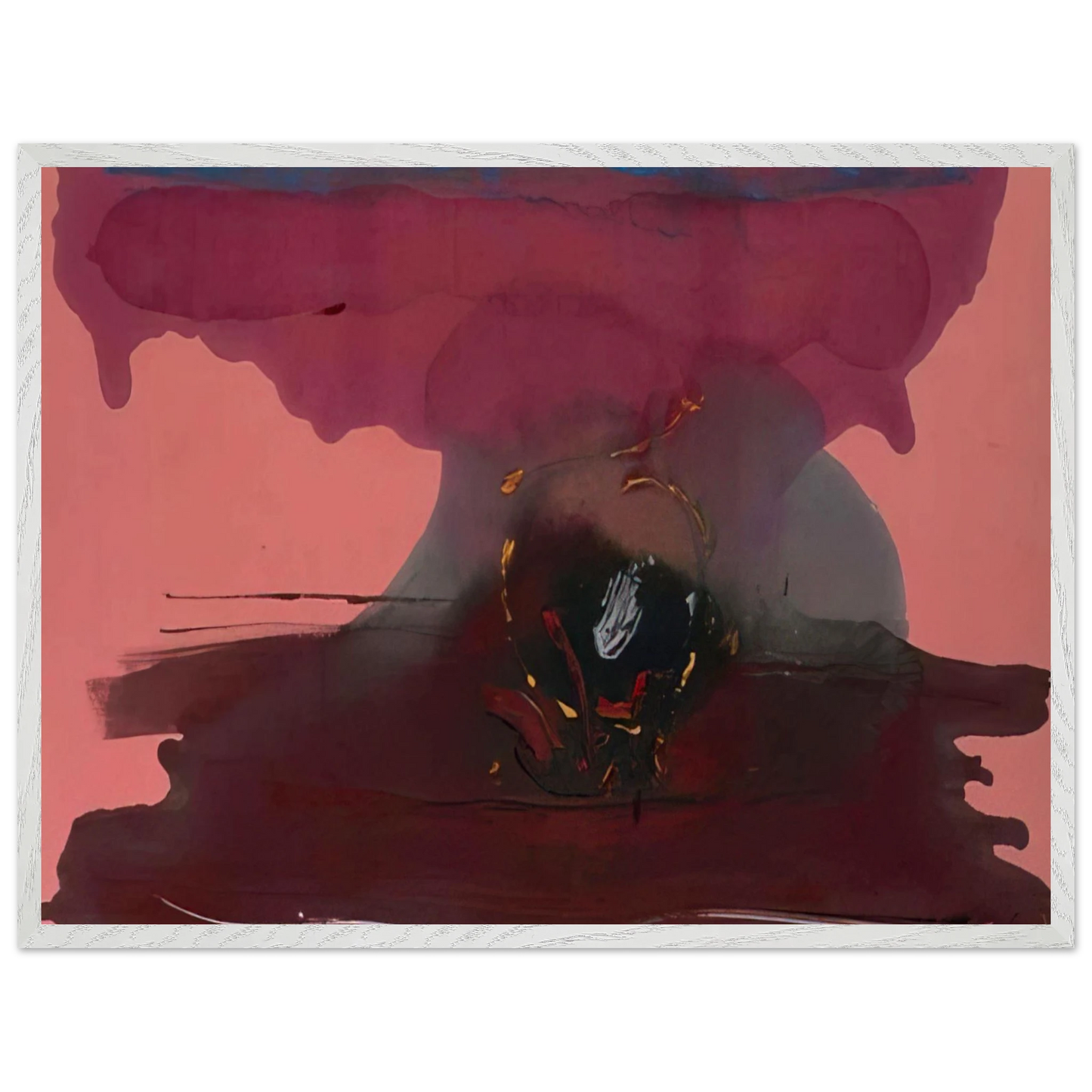 Helen Frankenthaler - Harbinger - 1986 Wall art - 40x60 cm / 16x24 inches - Premium Wooden Framed Poster With Fine Art Paper-canvas - Wood frame