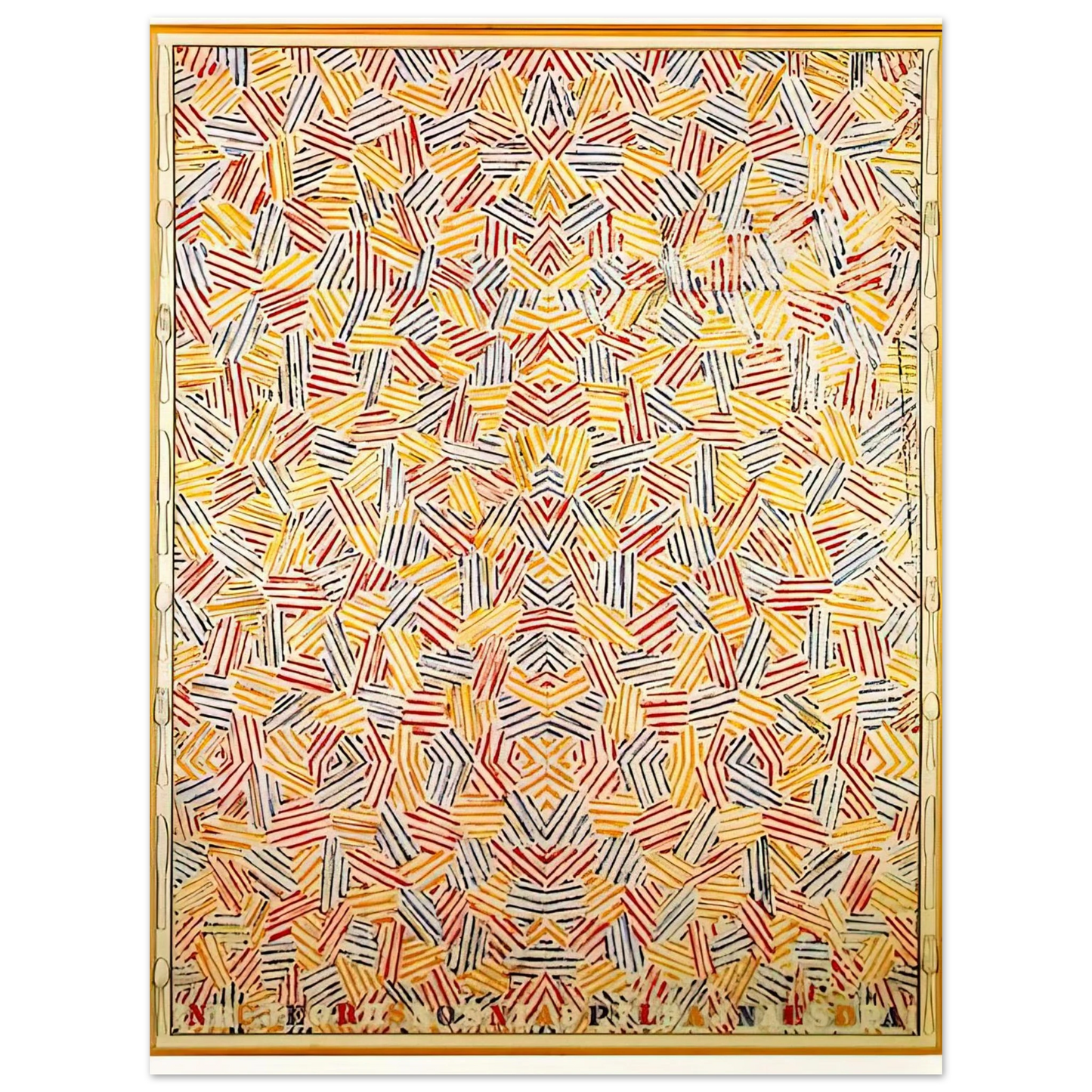 Jasper Johns - DANCERS ON A PLANE  75x100 cm / 30x40inches Fine Art Poster