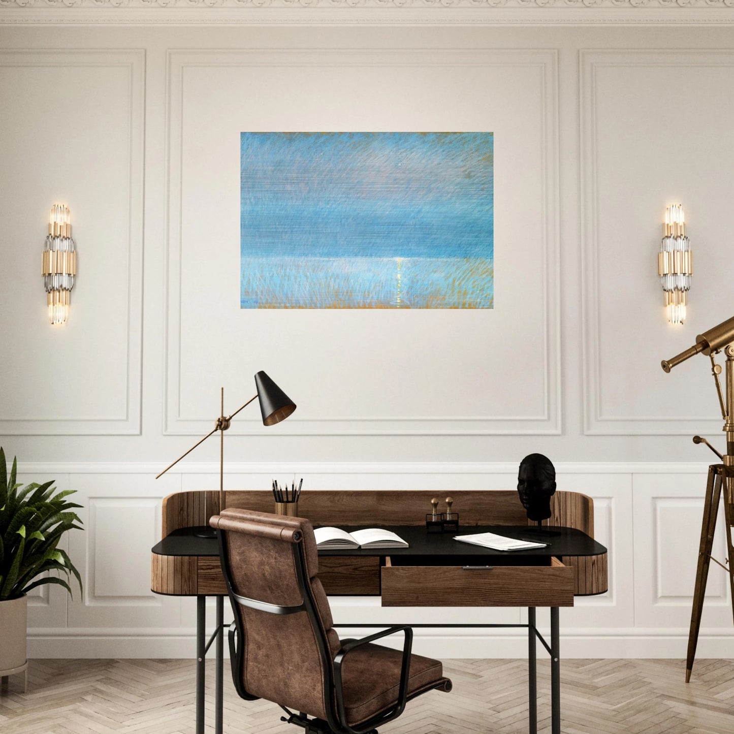 The Evening Star - Childe Hassam Brushed Aluminum Print - 70x100 cm / 28x40 inches | Childe Hassam Aluminum Print | Childe Hassam Prints