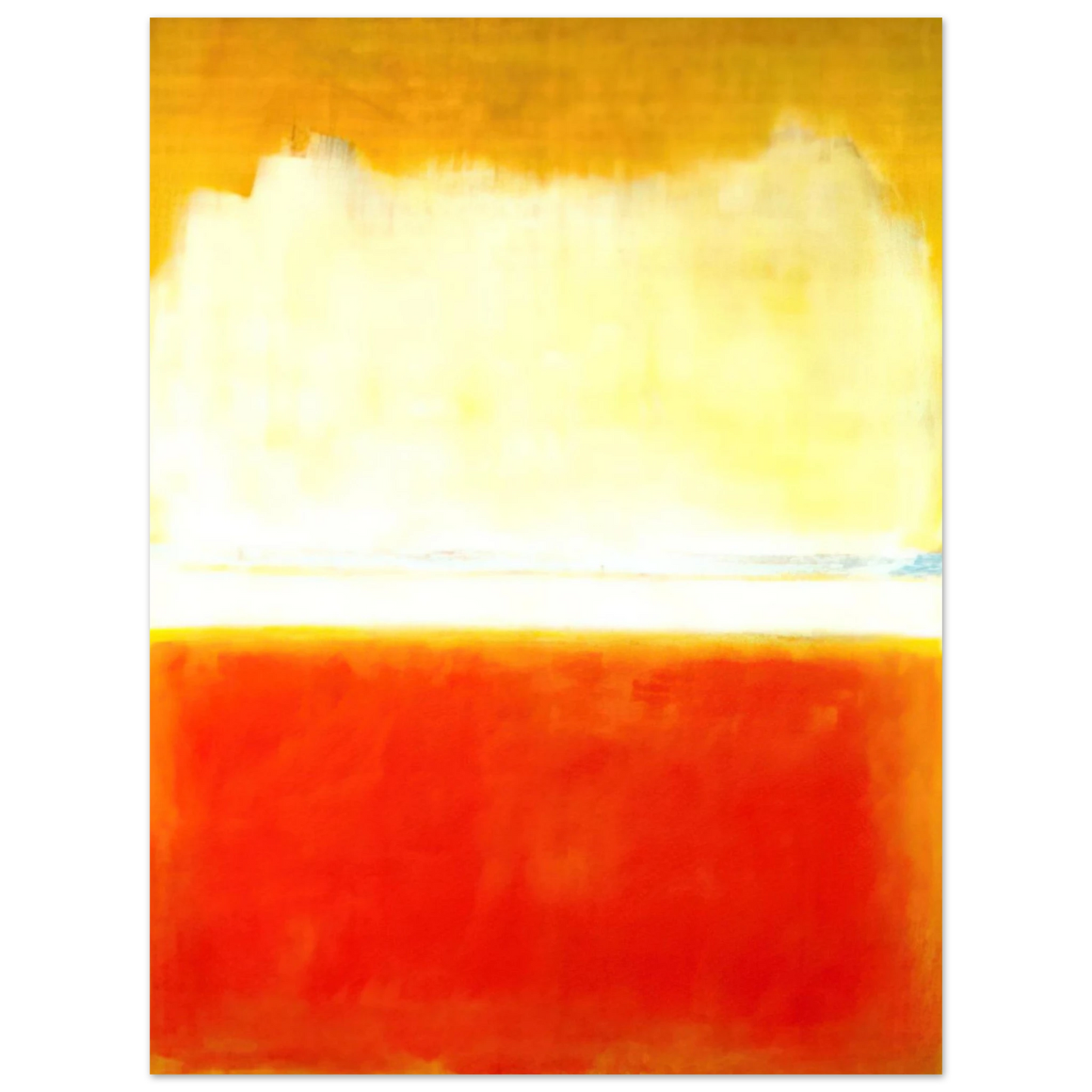 Mark Rothko - No.8 - 1952 Wall Art - 21x29.7 cm / 8x12" - Premium Wooden Framed Poster With Fine Art Paper-canvas - White frame