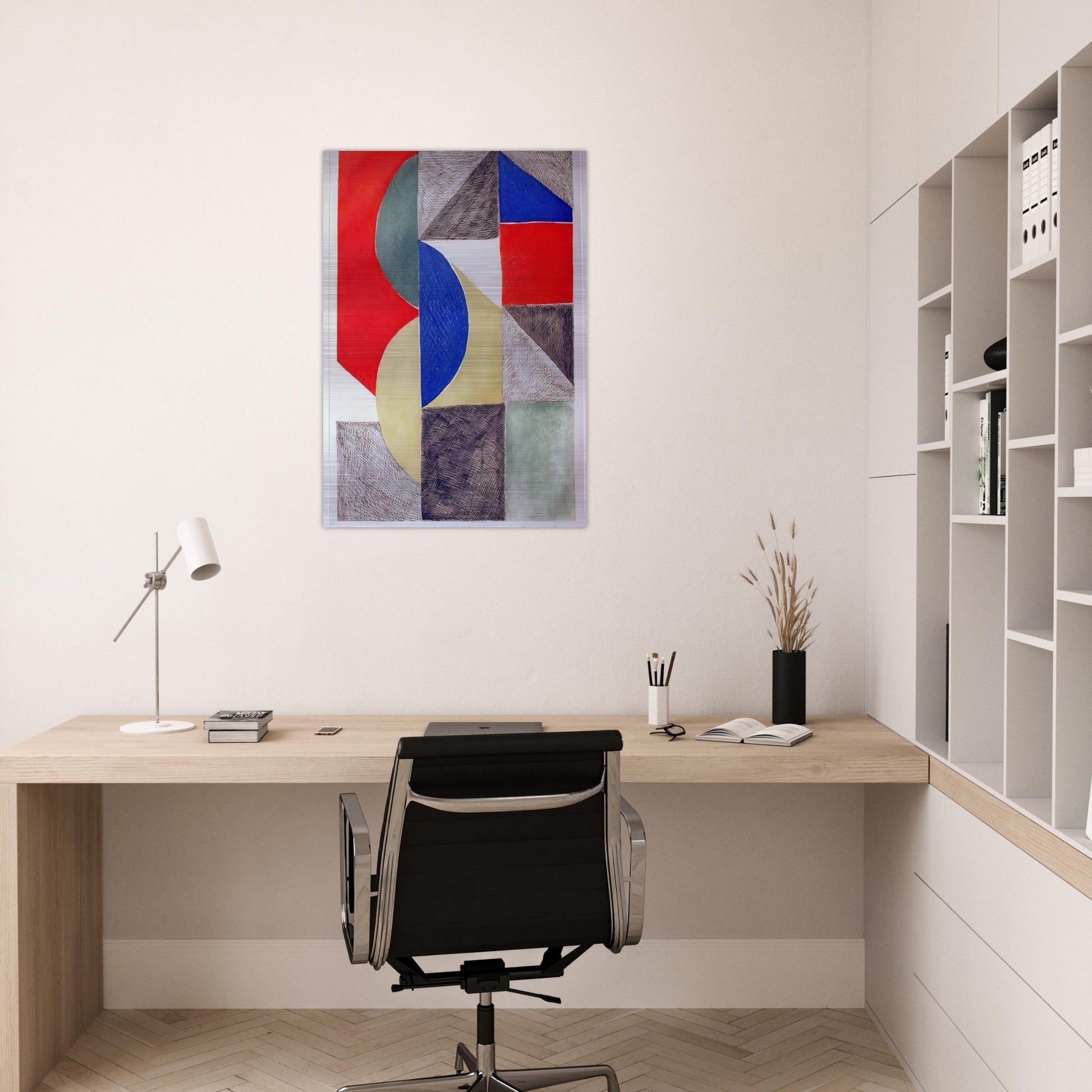 ABSTRACT COMPOSITION - Sonia Delaunay Brushed Aluminum Print - 70x100 cm / 28x40 inches | Sonia Delaunay Aluminum Print | Sonia Delaunay Prints