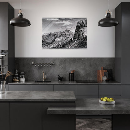 CALTAVUTURO IN THE MADONIE MOUNTAINS SICILY - MC Escher Acrylic Print - 70x100 cm / 28x40″ inches | Maurits Cornelis Escher Prints