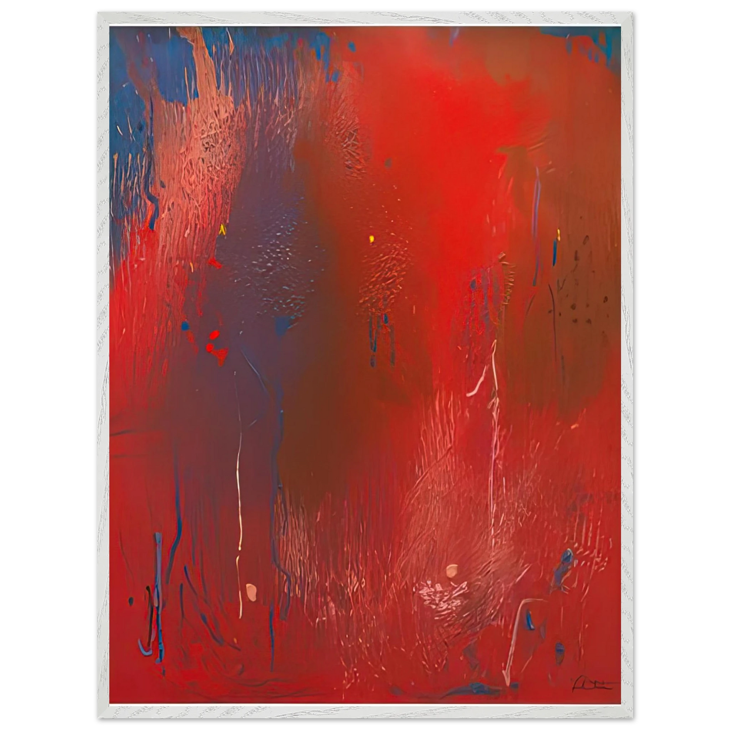 Helen Frankenthaler - Warrior, 1991- Wall Art - 21x29.7 cm / 8x12" - Premium Wooden Framed Poster With Fine Art Paper-canvas - Black frame