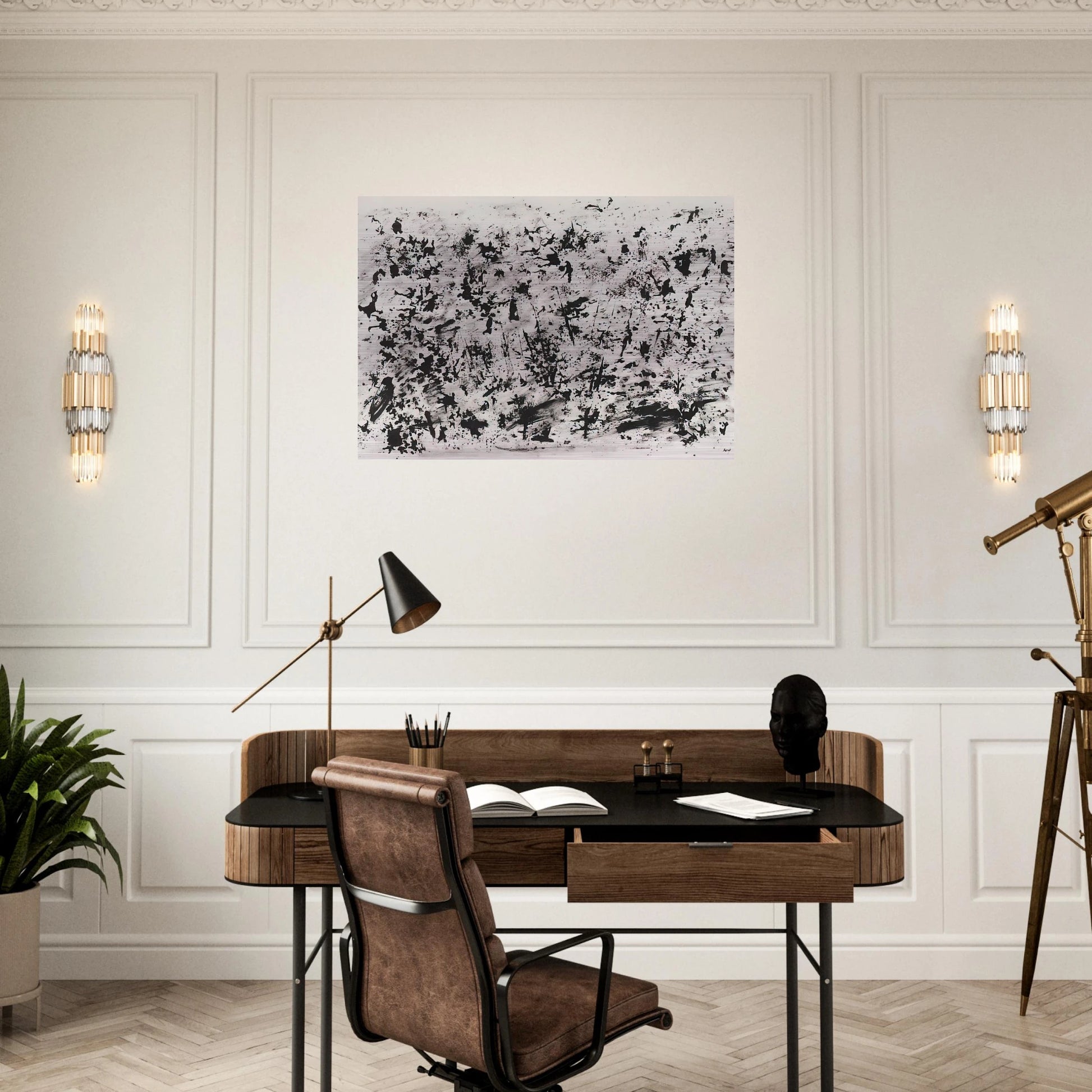 Untitled - 1962 - Henri Michaux Brushed Aluminum Print - 70x100 cm / 28x40 inches | Henri Michaux Aluminum Print | Henri Michaux Prints