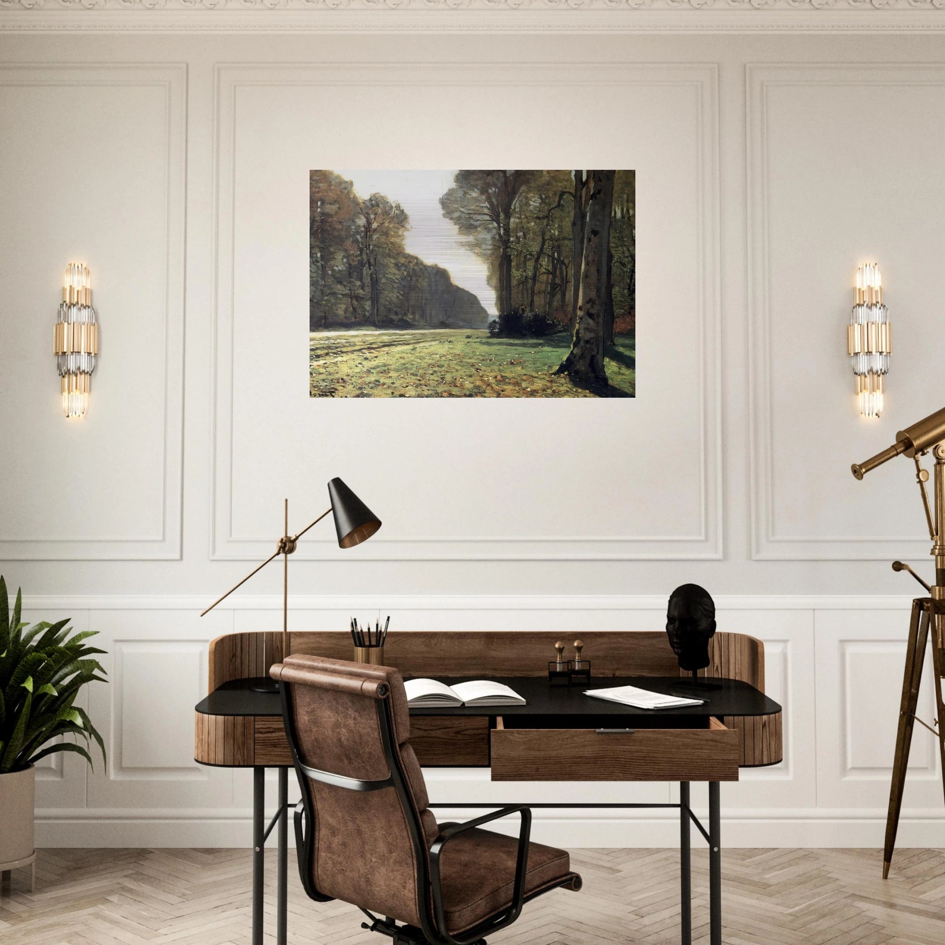 The Pave de Chailly in the Forest - claude monet Brushed Aluminum Print - 70x100 cm / 28x40 inches | claude monet Aluminum Print | claude monet Prints