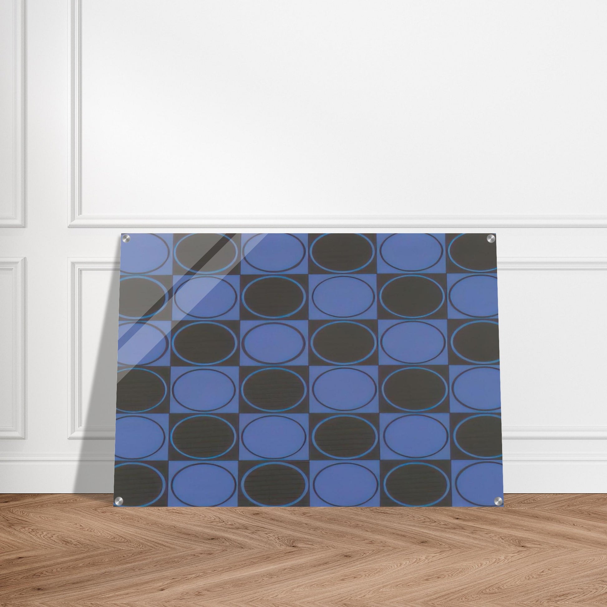 Carre bleu et noir - 1980 - Antonio Asis Acrylic Print - 70x100 cm / 28x40″ inches