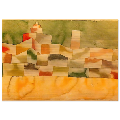 ORIENTAL ARCHITECTURE 1929 - Paul Klee Brushed Aluminum Print - 70x100 cm / 28x40 inches | Paul Klee Aluminum Print | Paul Klee Prints