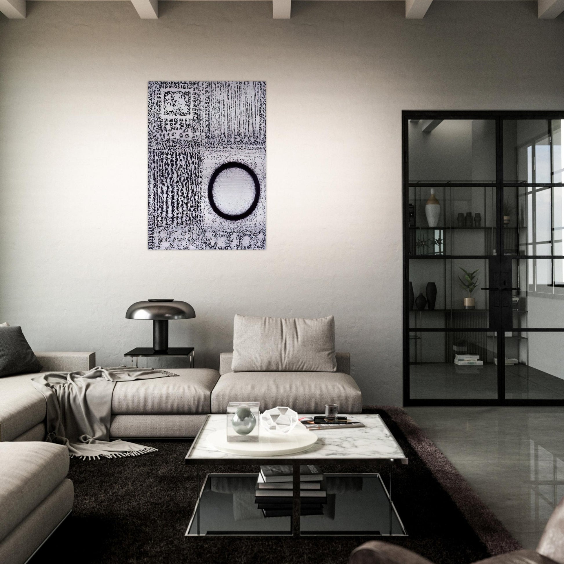 Circle by the Falling Waters - Richard Pousette-Dart Brushed Aluminum Print - 70x100 cm / 28x40 inches | Richard Pousette-Dart Aluminum Print | Richard Pousette-Dart Prints