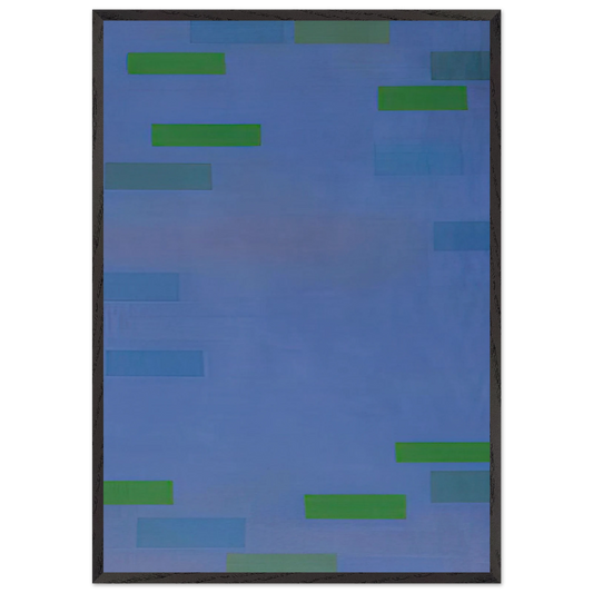 Abstract Painting Blue - 1952 - Ad Reinhardt 70x100 cm / 28x40 inches Framed Art Print – Black Wooden Frame