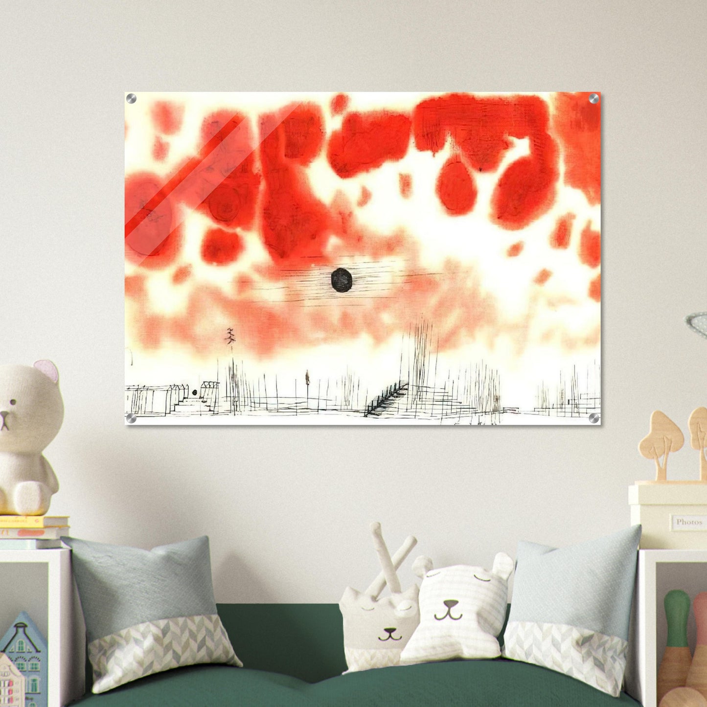 CLOUDS OVER BOR 1940 - Paul Klee Acrylic Print - 70x100 cm / 28x40″ inches