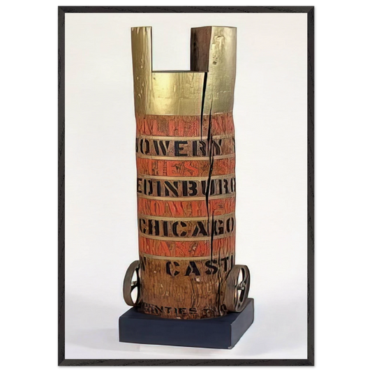 Bobs Column - Robert Indiana 70x100 cm / 28x40 inches Framed Art Print – Black Wooden Frame