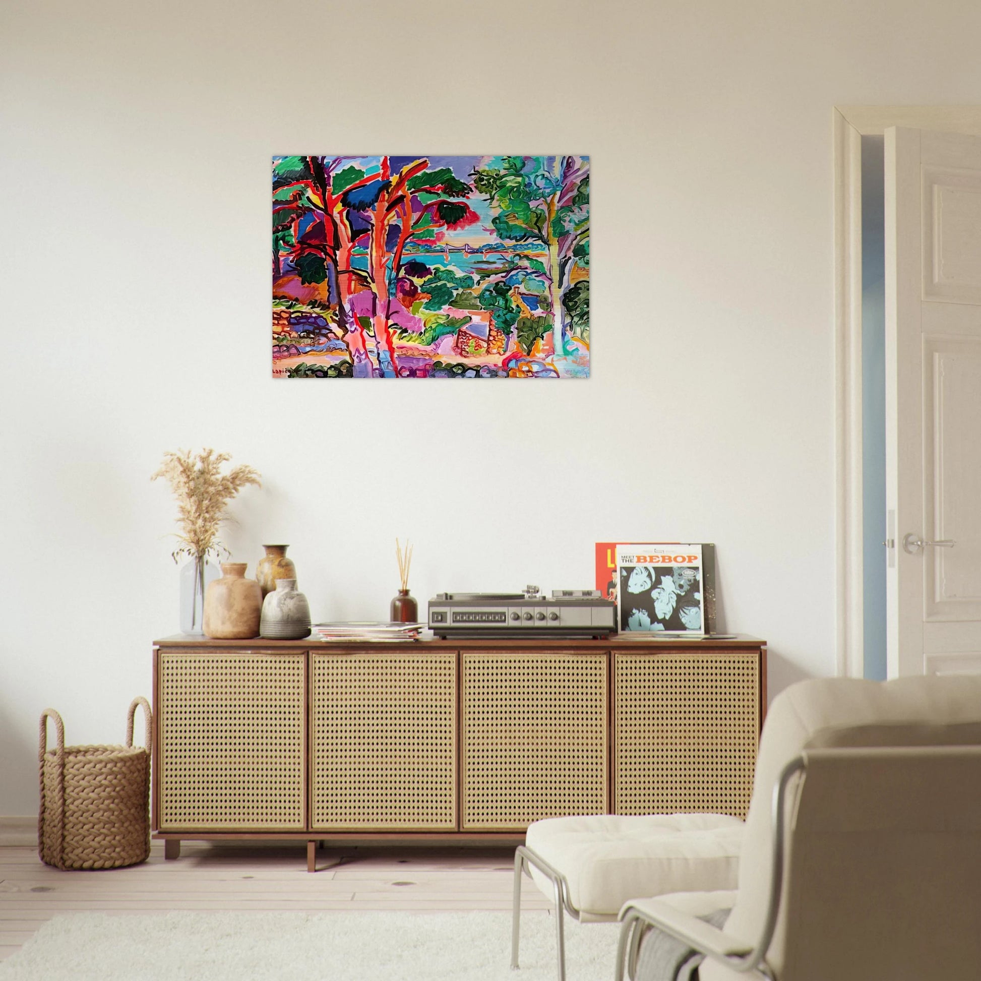 Le trieux a Lancerf - 1957 - Charles Lapicque Brushed Aluminum Print - 70x100 cm / 28x40 inches | Charles Lapicque Aluminum Print | Charles Lapicque Prints