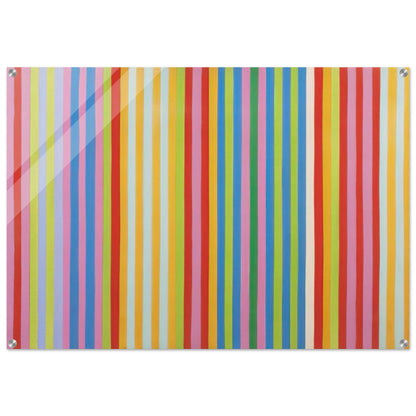 Red Chatterbox - 1967 - Gene Davis Acrylic Print - 70x100 cm / 28x40″ inches