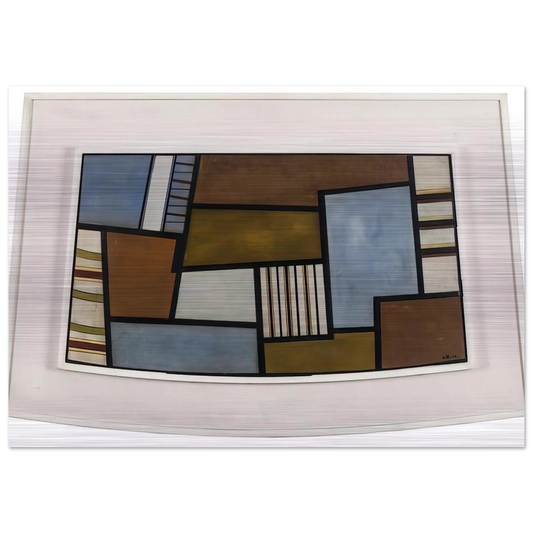 Mad II - 1945 - Carmelo Arden Quin Brushed Aluminum Print - 70x100 cm / 28x40 inches | Carmelo Arden Quin Aluminum Print | Carmelo Arden Quin Prints