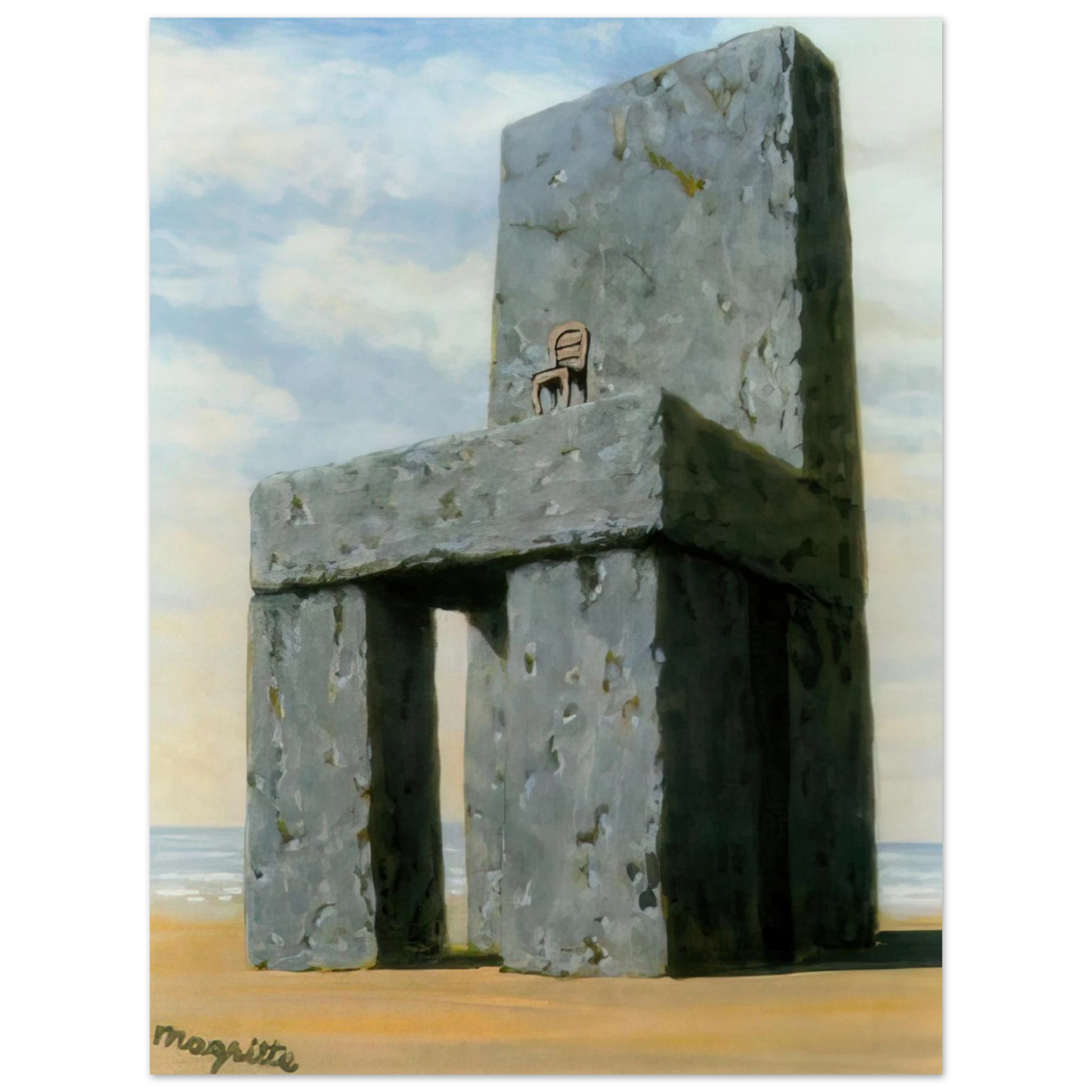Rene Magritte - THE LEGEND OF THE CENTURIES 1950  75x100 cm / 30x40inches Fine Art Poster