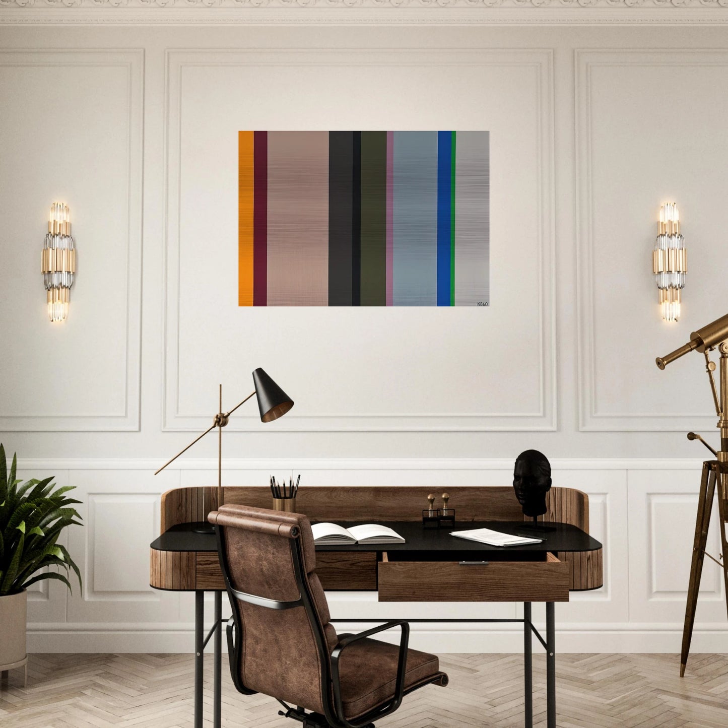 V.S. - 1960 - Karl Benjamin Brushed Aluminum Print - 70x100 cm / 28x40 inches | Karl Benjamin Aluminum Print | Karl Benjamin Prints