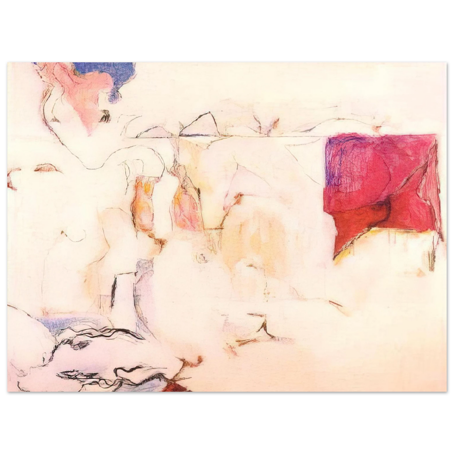 Menez - Untitled - Lyrical Abstraction  75x100 cm / 30x40inches Fine Art Poster