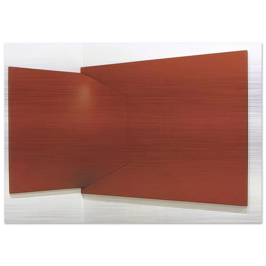 Dittico rosso - 1966 - Enrico Castellani Brushed Aluminum Print - 70x100 cm / 28x40 inches | Enrico Castellani Aluminum Print | Enrico Castellani Prints