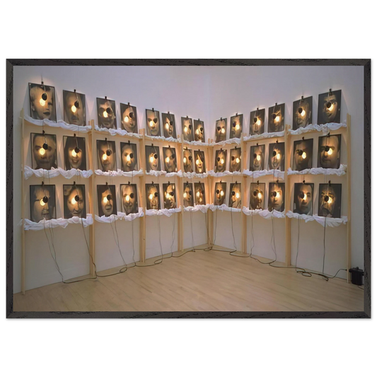 THE RESERVE OF DEAD SWISS 1990 - Christian Boltanski 70x100 cm / 28x40 inches Framed Art Print – Black Wooden Frame