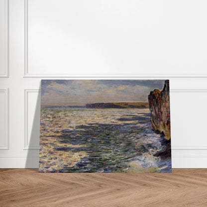 Waves and Rocks at Pourville - claude monet Brushed Aluminum Print - 70x100 cm / 28x40 inches | claude monet Aluminum Print | claude monet Prints