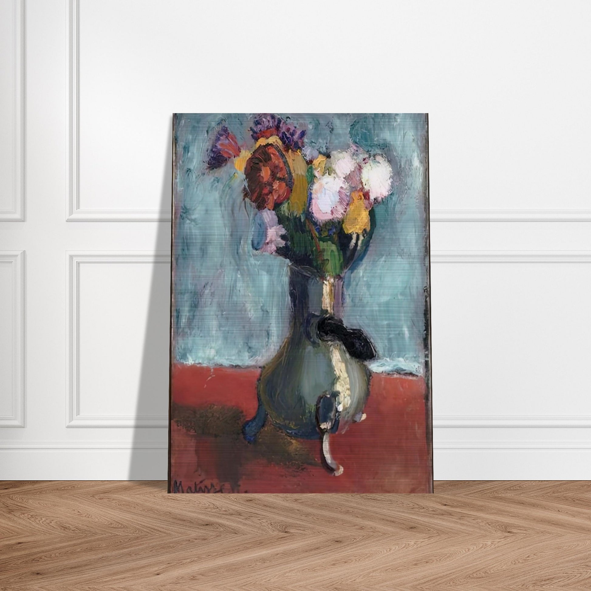 BOUQUET OF FLOWERS IN CHOCOLATE 1902 - Henri Matisse Brushed Aluminum Print - 70x100 cm / 28x40 inches | Henri Matisse Aluminum Print | Henri Matisse Prints
