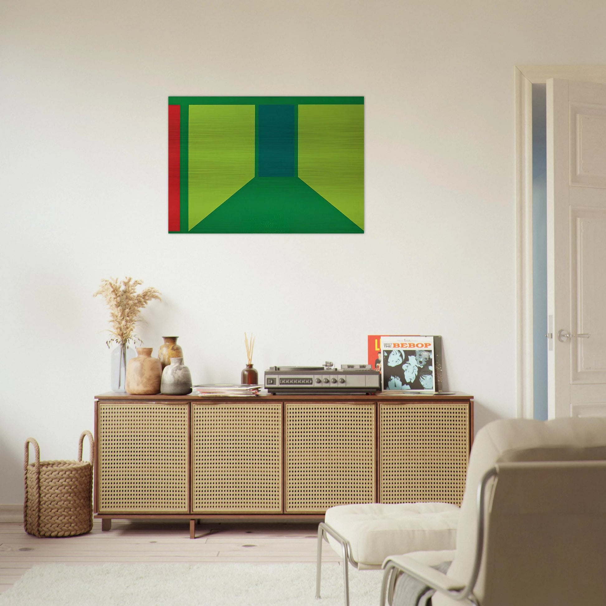 Corridor - 1960 - Karl Benjamin Brushed Aluminum Print - 70x100 cm / 28x40 inches | Karl Benjamin Aluminum Print | Karl Benjamin Prints
